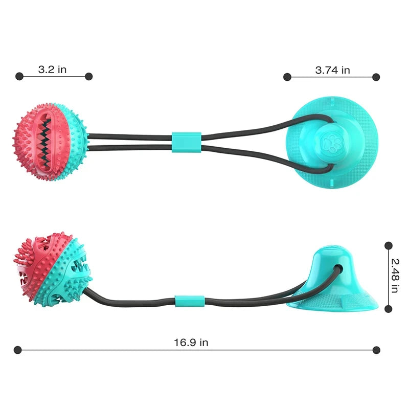 Large Dog Ball Toys Suction Cup Ropes Interactive Leaking Slow Feeder Chew Toy Toothing Clean ,Alaska, Husky toys