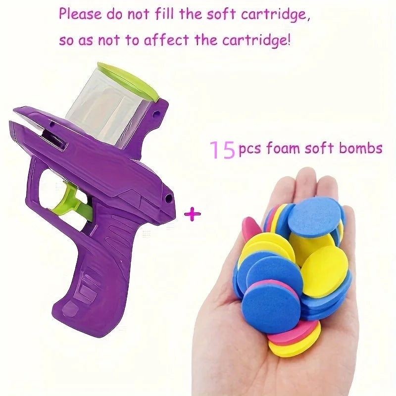 Funny Cat Toys Creative Turnip Gun with 15pcs Reusable Foam Disc Pet Hunting Interactive Toy Dog Cat Pet Supplies