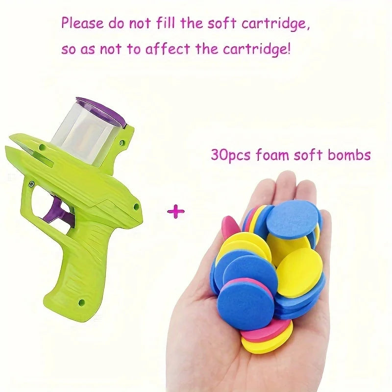 Funny Cat Toys Creative Turnip Gun with 15pcs Reusable Foam Disc Pet Hunting Interactive Toy Dog Cat Pet Supplies