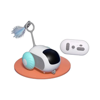 Smart Cat Car 2 Modes Automatic Moving Remote Controlled Car for Cats Dogs Interactive Playing Kitten Training Pet Supplies