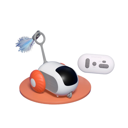 Smart Cat Car 2 Modes Automatic Moving Remote Controlled Car for Cats Dogs Interactive Playing Kitten Training Pet Supplies