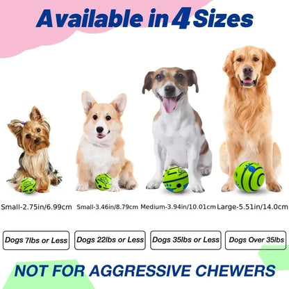 Funny Interactive Giggle Ball - Balls for Dog IQ Training, Pet Interactive Toy, Stimulating Play, Mental Stimulation, and Exerci