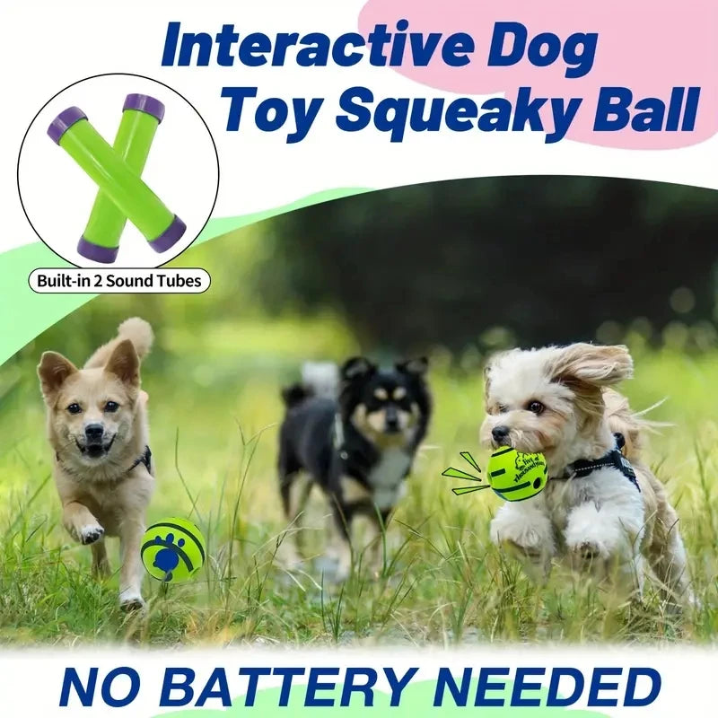 Funny Interactive Giggle Ball - Balls for Dog IQ Training, Pet Interactive Toy, Stimulating Play, Mental Stimulation, and Exerci